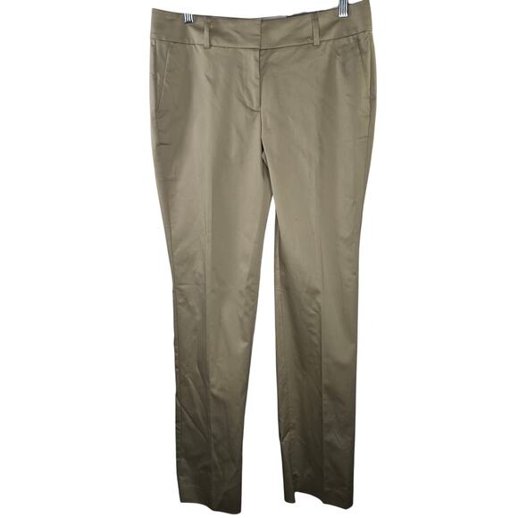 Ann Taylor Signature Fit Straight Leg Pants Khaki Beige Size 4 NWT - Picture 1 of 6